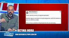 Risto Mejide, ante las palabras de apoyo de Sánchez al Papa León XIV: "¿No le dice que se ha intentado blindar el aborto en la Constitución?" 