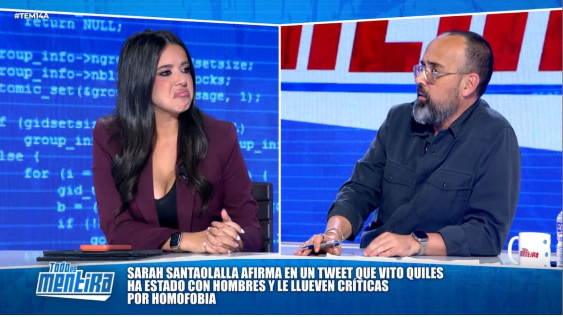 Todo es mentira: Risto Mejide critica el tweet de Sarah Santaolalla a Vito  Quiles por mencionar que "se acuesta con hombres": "Para enfrentarte a los  malos, no puedes ser igual que ellos" Video | ...