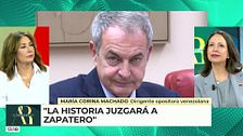 María Corina Machado: "La historia juzgará a Zapatero"
