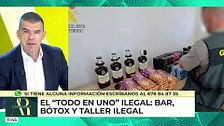 El "todo en uno" ilegal: bar, bótox y taller clandestino