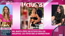 Marta López frena a sus compañeros por comparar su atractivo con el de su marido, 12 años menor que ella