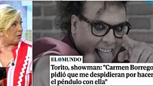 Carmen Borrego responde a Torito tras acusarla de pedir su despido: "Yo no juego con el trabajo de nadie"