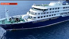 Exclusiva | Las imágenes del crucero MV Hondius frente a Cabo Verde: hay pasajeros en cubierta totalmente aislados