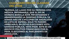 El PSOE, sancionado por una campaña de falsas citas médicas en Andalucía