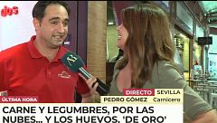 La cesta de la compra sigue encareciéndose: hablamos con comerciantes y cliente de un mercado de Sevilla