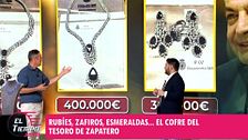 Rubíes, zafiros y diamantes, el 'cofre del tesoro' hallado en el despacho de Zapatero: “Todo podría superar los tres millones de euros”