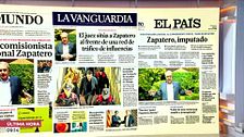 La prensa española, conmocionada por la imputación de Zapatero