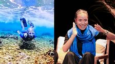 La apneísta récord Guinness que nada con tiburones