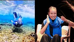 La apneísta récord Guinness que nada con tiburones