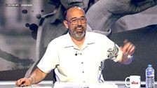 Risto Mejide, entre risas al escuchar a Felipe González decir que Zapatero no tiene capacidad para montar una ingeniería financiera