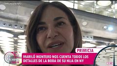 Mariló Montero cuenta cómo vivió la boda de su hija, Rocío Crusset, en Nueva York: "Me emocioné más en el ensayo que el día de autos"