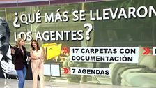 Analizamos qué se llevaron los agentes de la UCO: las carpetas, agendas y joyas