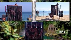 Los supervivientes descubren la bandera de su nueva playa en un juego inédito, 'La conquista de la victoria'