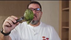 Las alcachofas de Dani García con jamón y hechas en el microondas