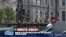 Así se encuentra la Fuente de Cibeles a pocos días de la llegada del Papa León XIV a Madrid