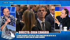 Los momentos más comentados de la asistencia de Pedro Sánchez a la misa del Papa