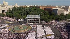 Imágenes aéreas espectaculares del centro de Madrid y la plaza de Cibeles