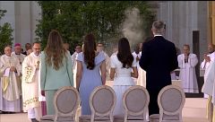 El rey Felipe VI, al despedir al papa León XIV tras la misa en Cibeles: "Madrid ha respondido"