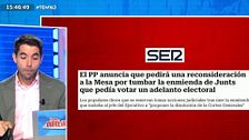 El PP ha anunciado que pedirá una reconsideración a la Mesa del Congreso tras el rechazo a la enmienda de Junts que pedía un adelanto electoral