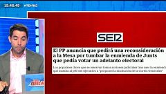 El PP ha anunciado que pedirá una reconsideración a la Mesa del Congreso tras el rechazo a la enmienda de Junts que pedía un adelanto electoral