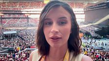 Así vivió Sandra el concierto de Bad Bunny desde el palco presidencial
