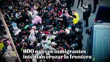 800 nuevos inmigrantes intentan cruzar la frontera de Ceuta