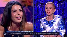 Laura Matamoros explota contra Karmele Marchante por acusarla de "blanquear" a su padre: "Eres una sinvergüenza"