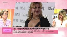 Última hora sobre la salud de Tita Cervera: "Tenía una reunión importante y no ha acudido"