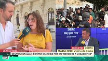 María José, vecina de Ceuta, sobre las vacaciones de Pedro Sánchez: "El presidente no tiene derecho a descansar, tiene la obligación de gobernar"