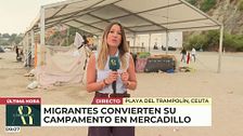 Los migrantes en Ceuta convierten sus campamentos en mercadillos