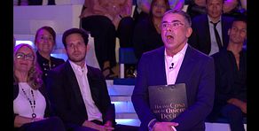 Jorge Javier Vázquez reacciona ante lo que sucede en plató con Ainhoa Arteta
