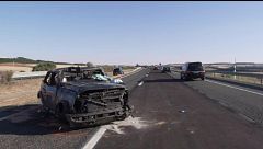 Carlota, la hija de nueve años del bodeguero Iván Sanz y única superviviente del fatal accidente en Palencia, evoluciona favorablemente: "Se va a recuperar"