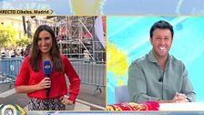 El romántico momento de Matías Prats Jr. y Claudia Collado: "Es un placer compartir pantalla con mi marido y padre de mi hijo"