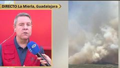 García-Page, ante el imparable incendio de La Mierla: "La previsión de viento lo complica más"