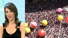 Patricia Pardo, tras el chupinazo de San Fermín: “Es impresionante”