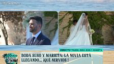 La espectacular entrada de Suso y Marieta en su boda: nervios a flor de piel