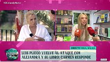 Carmen Borrego reacciona al nuevo "ataque" de Luis Pliego a Alejandra Rubio y su libro: "Si han confiado en ella es por algo"