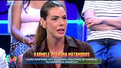 Laura Matamoros reacciona a las palabras de Karmele sobre su padre: "Me pareció una sinvergonzonería lo que hizo"