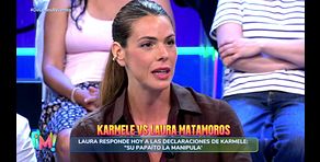 Laura Matamoros reacciona a las palabras de Karmele sobre su padre: "Me pareció una sinvergonzonería lo que hizo"