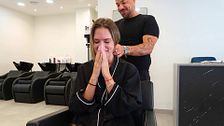 Almudena reacciona a su corte de pelo: "Por favor, qué corto"