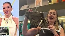 El surrealista momento de Mayka Navarro en directo desde una tienda de bañadores