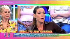 Karmele responde a las palabras de Laura Matamoros: "Se había metido ocho cafés"