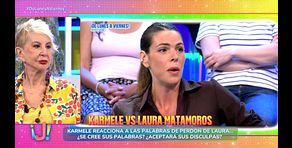 Karmele responde a las palabras de Laura Matamoros: "Se había metido ocho cafés"