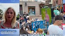 Tensión en Barakaldo durante la semifinal del Mundial: un bar saca la televisión a la calle y la policía tiene que acudir