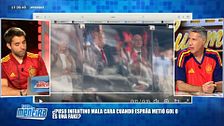 'Todo es mentira' corrige a Xavier García Albiol por el supuesto gesto de Infantino tras el gol de España: "Es un bulito como una catedral"