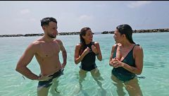 Laura Madrueño instruye en apnea a Lorena Castell y Montoya antes de su gran inmersión: “Estad tranquilos”