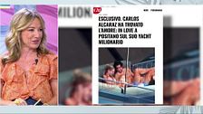 Alcaraz comparte fotografías de sus vacaciones con amigos: "En ese barco también está la joven con la que le fotografiaron"