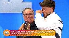Montoya, muy emocionado con la sorpresa de su padre en el plató: "Él se ha comido todo"