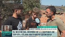 Aaron y Manuel, vecinos de Vall de Uxó (Castellón) que han perdido su casa por un incendio: "Hemos protegido lo nuestro como hemos podido"