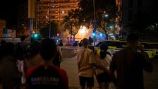 Ocho heridos en una potente deflagración por una fuga de gas en los accesos a la estación del metro de Sants, Barcelona, durante unas obras